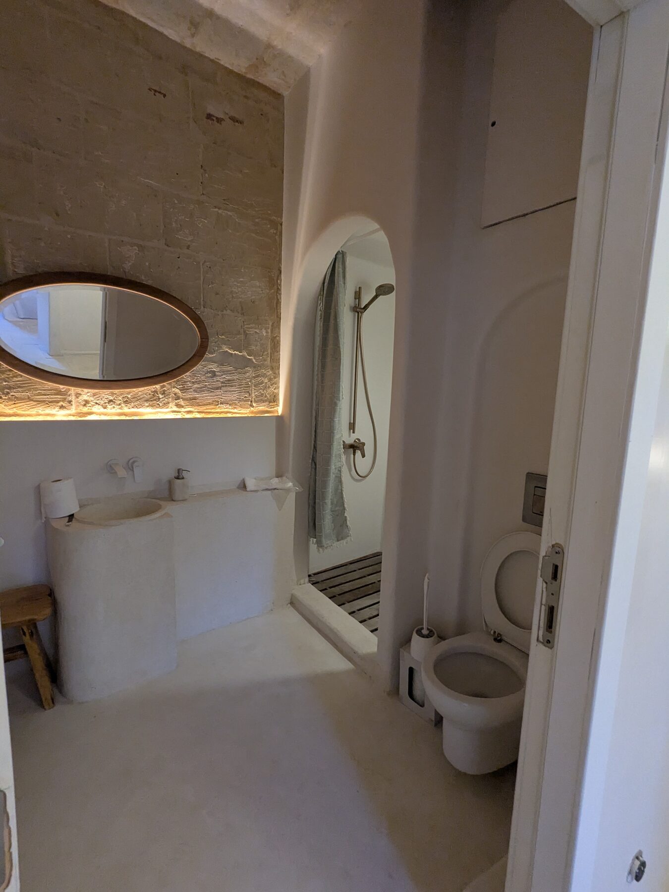 Traditional stone bathroom